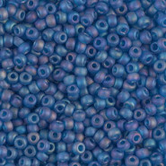 Miyuki seed beads 8/0 - Matte transparent capri blue ab 8-149FR